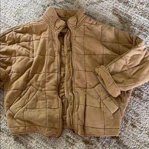 Free People Quilted Dolman Jacket Golden Lt size M